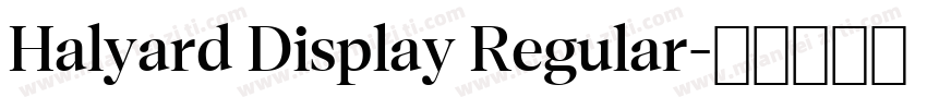 Halyard Display Regular字体转换